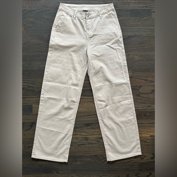 Dokotoo Denim - Classic Cream Straight Wide Leg Khaki pants 6